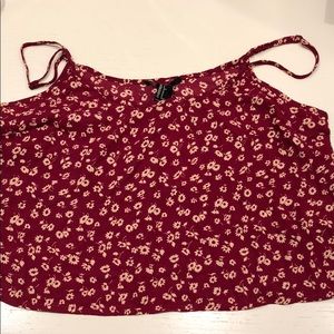 NWT Forever 21 patterned crop top size S
